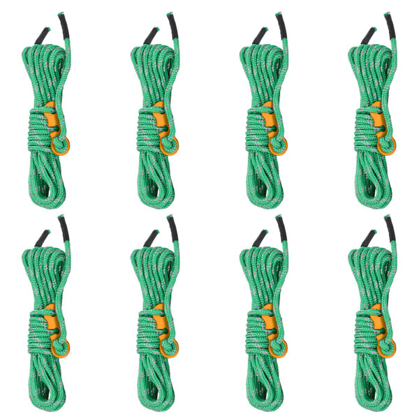 vidaXL Cordes de haubanage avec clés réfléchissantes 8 Pièces 4 m 4 mm