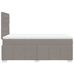 vidaXL Sommier à lattes de lit avec matelas taupe 120x190 cm tissu