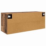 vidaXL Meuble TV mural Montage mural Bois Ancien 100 x 34 5 x 40 cm