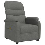 vidaXL Fauteuil de massage Gris foncé Tissu