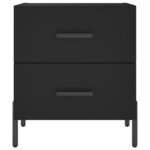 vidaXL Tables de chevet 2 Pièces noir 40x35x47 5 cm bois d’ingénierie