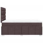 vidaXL Sommier à lattes de lit et matelas marron foncé 120x190cm tissu