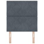 vidaXL Tête de lit Montage mural Géométrique Gris foncé 80 cm Velours