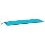 vidaXL Coussin de banc de jardin turquoise 150x50x7 cm tissu oxford