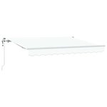 vidaXL Auvent Rétractable Blanc 250 x 200 cm tissu