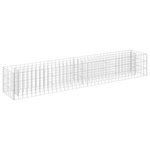 vidaXL Lit surélevé à gabion Acier galvanisé 180x30x30 cm