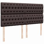 vidaXL Sommier à lattes de lit avec matelas Marron foncé 200x200 cm