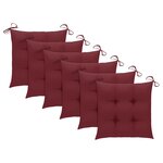 vidaXL Chaises à manger d'extérieur lot de 6 et coussins Acacia massif