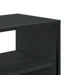 vidaXL Meuble TV noir 100x31x39 5 cm bois d'ingénierie et métal