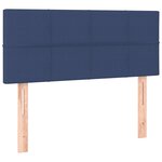 vidaXL Sommier à lattes de lit avec matelas bleu 120x190 cm tissu