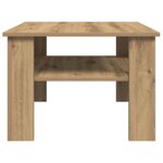 vidaXL Table basse chêne artisanal 60x60x42cm bois d'ingénierie