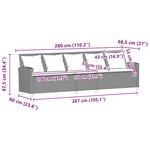 vidaXL Canapé de jardin et coussins 5 places gris clair résine tressée