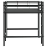 vidaXL Lit mezzanine pour enfants Noir 90 x 200 cm