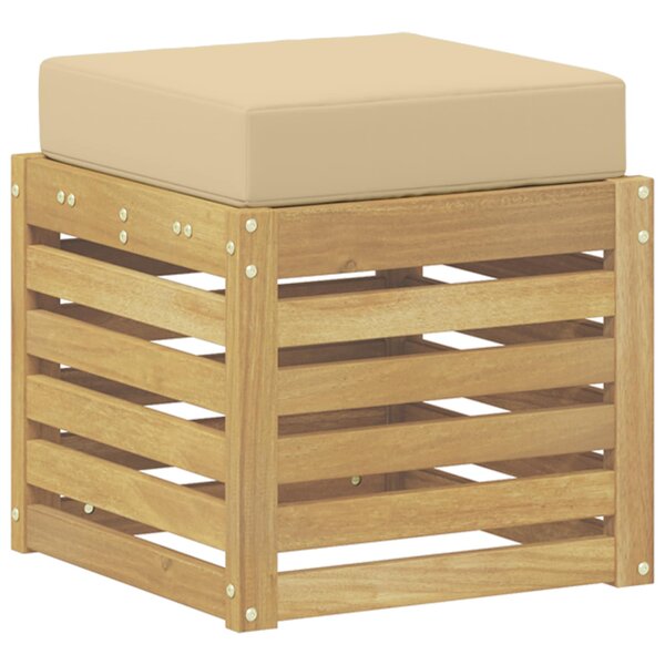 vidaXL Banc de Jardin Bois d'Acacia Massif Blanc