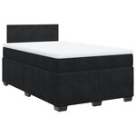 vidaXL Sommier à lattes de lit avec matelas noir 120x190 cm velours