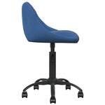 vidaXL Chaise de salle à manger Bleu Velours