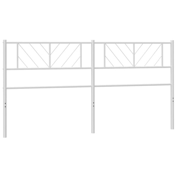 vidaXL Tête de lit de remplacement métal blanc 193 cm