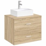 vidaXL Lavabo de salle de bains Chrome 39 x 30 5 x 12 5 cm métal