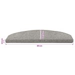 vidaXL Tapis d'escalier auto-adhésifs 15 Pièces Gris clair