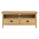 vidaXL Meuble TV Hill Range Marron miel 110x40x47cm Bois de pin solide
