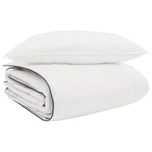 vidaXL Duvet d'hiver avec oreiller 2 Pièces Blanc Plume de canard