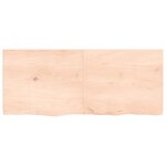 vidaXL Étagère murale 120x50x(2-4) cm bois de chêne massif non traité
