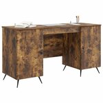 vidaXL Bureau Chêne fumé 142 5 x 50 x 75 cm Bois d'ingénierie