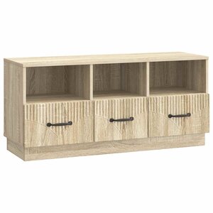 vidaXL Meuble TV Chêne Sonoma 102 x 34 5 x 47 cm Bois d'ingénierie