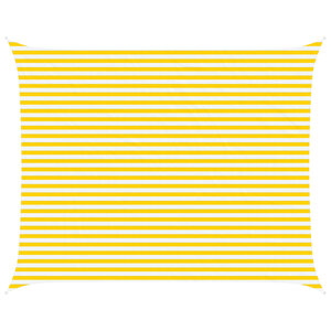 vidaXL Voile d'ombre Jaune et blanc 4 x 5 m 100 polyester Oxford