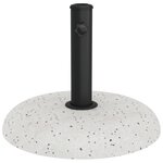 vidaXL Base de parasol pour poteaux de 37/42/52/58mm en béton blanc 20 kg