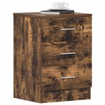 vidaXL Table de chevet Chêne fumé 38x35x56 cm Bois d'ingénierie
