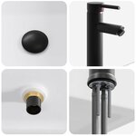vidaXL Lavabo de salle de bains Noir Mat 36 5 x 36 5 x 13 cm métal