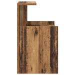 vidaXL Armoire de lit Vieux bois 40 x 35 x 60 cm Panneau de particules