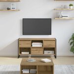 vidaXL Meuble TV Chêne artisan 100 x 36 x 49 5 cm Bois d'ingénierie