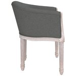 vidaXL Chaise à manger Gris foncé Tissu