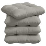 vidaXL Coussins de siège 4 Pièces Gris clair 40 x 40 cm