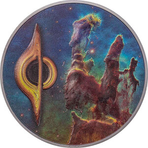 Monnaie PILLARS OF CREATION AND BLACK HOLE Final Frontier 3 Oz Argent 20$ Palau 2022 (PRÉCOMMANDE)