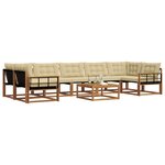 vidaXL Ensemble de canapés d'extérieur 8 Pièces Naturel et Beige
