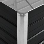 vidaXL Lit surélevé de jardin Anthracite 100x40x77 cm Acier galvanisé