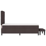 vidaXL Lit à ressorts avec matelas Marron foncé 90 x 200 cm tissu