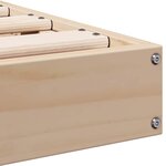 vidaXL Cadre de lit surélevé Naturel 213.5 x 104 x 9 cm Pin massif