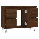 vidaXL Armoire salle de bain chêne marron 80x33x60cm bois d'ingénierie