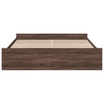 vidaXL Cadre de lit avec tiroirs sans matelas chêne marron 200x200 cm