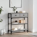 vidaXL Table console sonoma gris 72 5x25x75 cm bois d'ingénierie