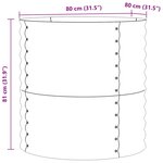 vidaXL Jardinière surélevée Marron 80 x 80 x 81 cm Acier