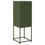 vidaXL Buffet vert olive 36x39x107 cm acier laminé à froid