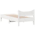 vidaXL Cadre de lit sans matelas blanc 100x200 cm bois de pin massif