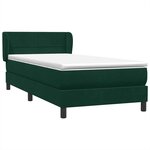 vidaXL Sommier à lattes de lit et matelas vert foncé 80x220 cm velours