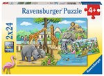 Ravensburger puzzles 2x24 pièces - bienvenue au zoo