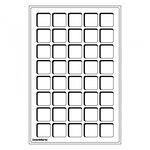 Plateaux numismatiques Leuchtturm format L à 40 cases carrées.